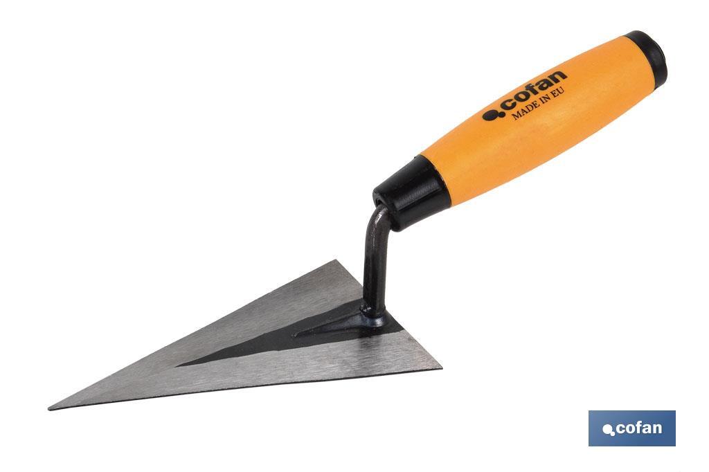 Pointing trowel | Length: 130mm | Suitable for construction industry | Rubber handle - Cofan