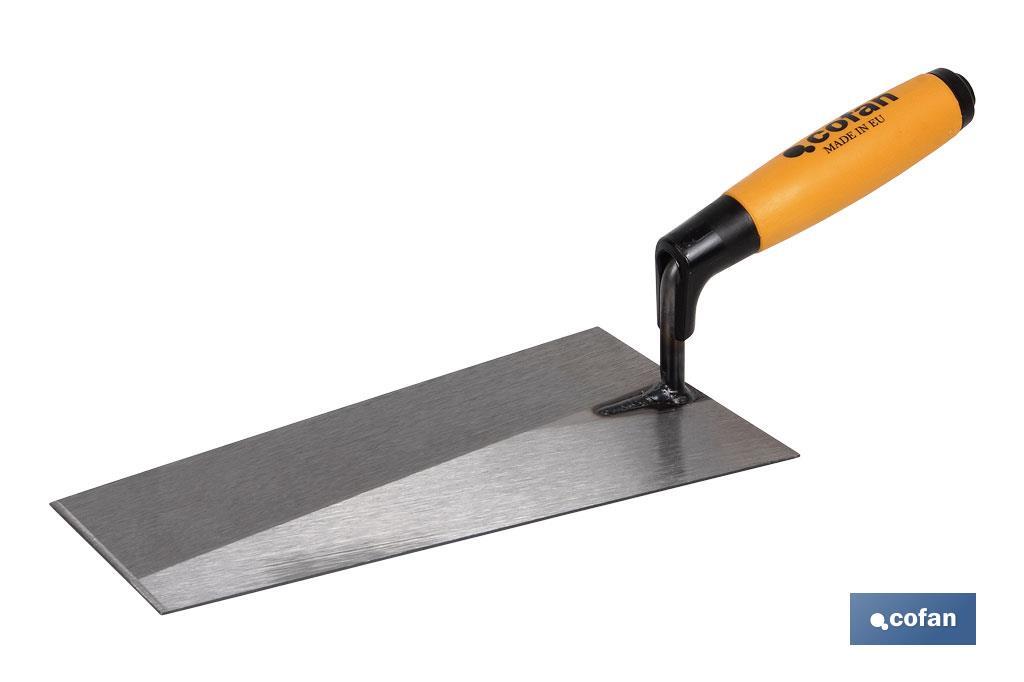 Forged bucket trowel | Length: 260mm | Suitable for construction industry | Wooden handle - Cofan