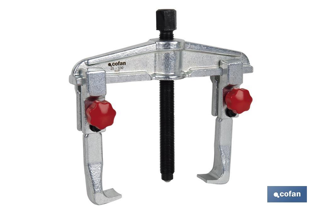 Universal sliding arm gear puller | With 2 articulated jaws | Available in various sizes - Cofan