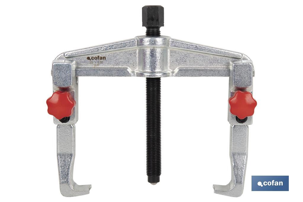 Universal sliding arm gear puller | With 2 articulated jaws | Available in various sizes - Cofan