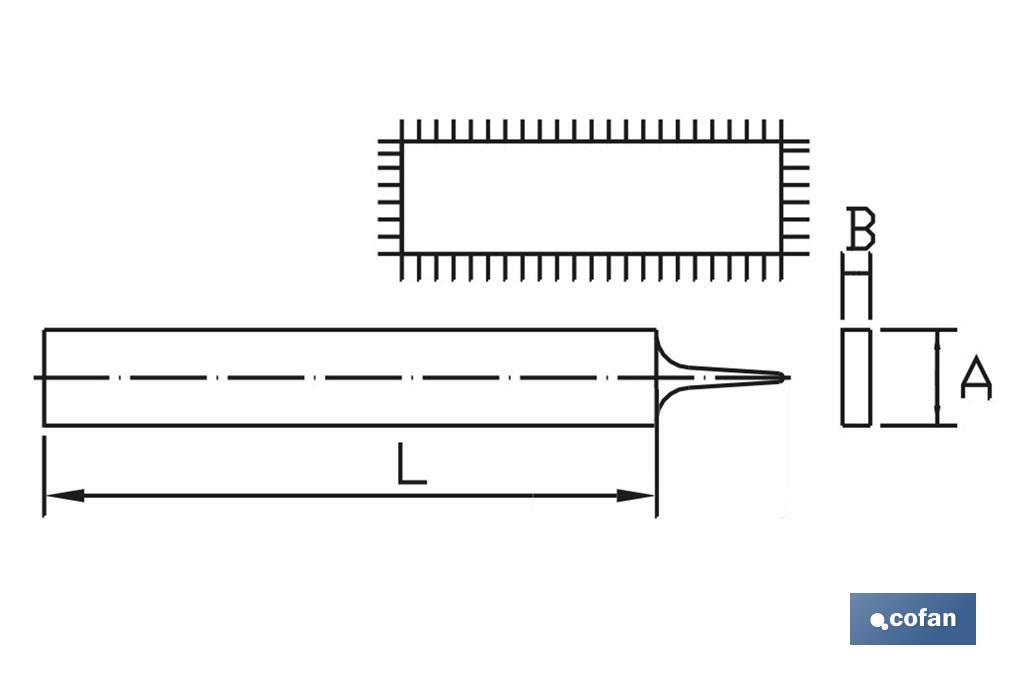 Lime plate à pointe | Plusieurs dimensions et modèles | Manche interchangeable et ergonomique - Cofan