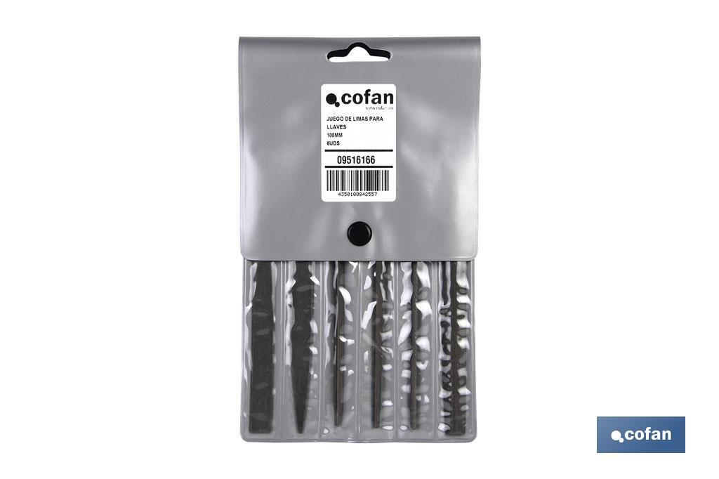 Juego de Limas para llaves |  Contenido de 6 unidades | Longitud 100 mm - Cofan