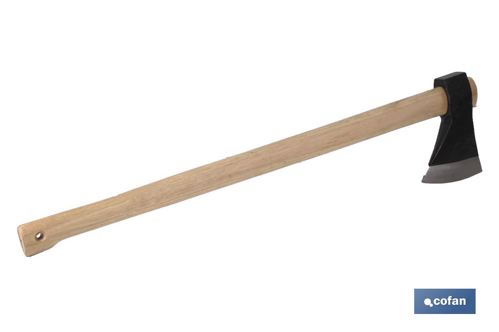 Hudson Bay axe with wooden handle | Versatile tool for different works | Total weight: 4,000g - Cofan