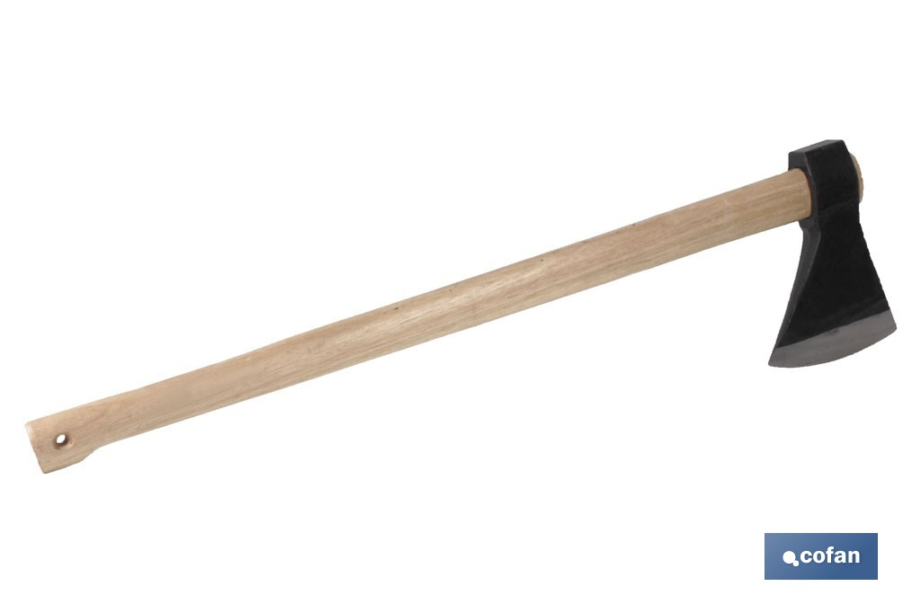 Hudson Bay axe with wooden handle | Versatile tool for different works | Total weight: 4,000g - Cofan