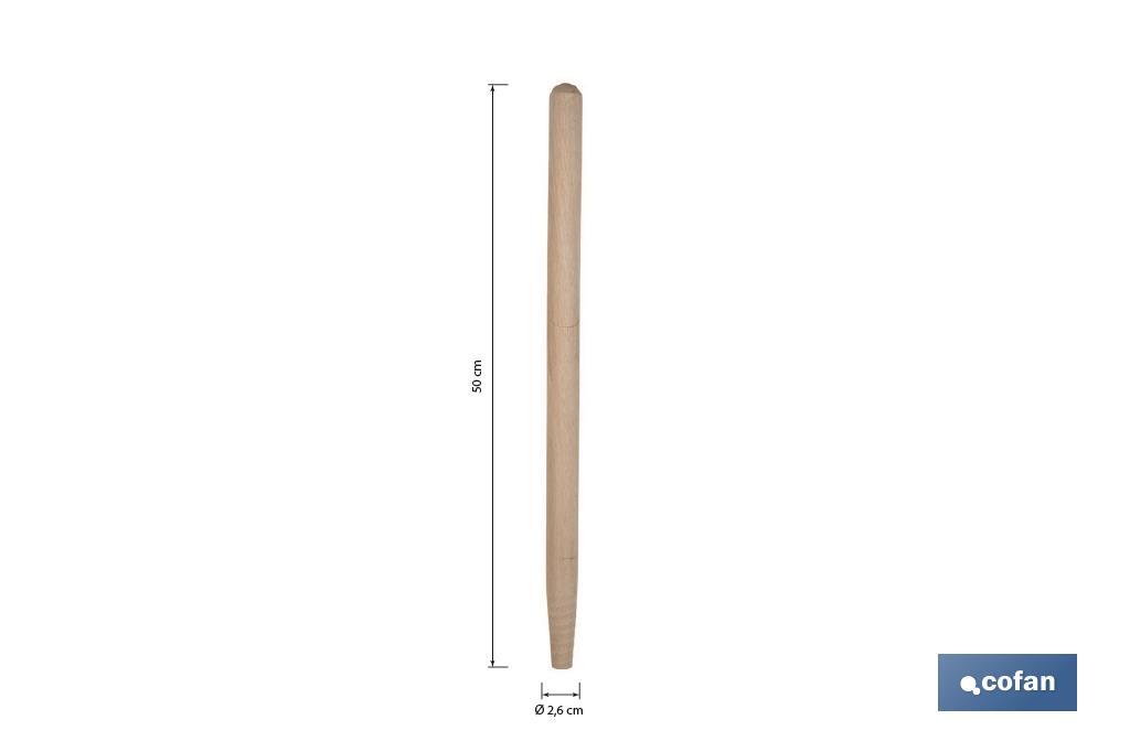 Mango de repuesto para vineta | Material: madera | Ideal para agricultura y jardinería | Medidas: 50 x Ø2,6 cm - Cofan