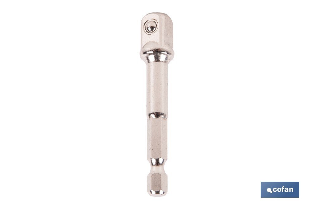 Adaptador de portavasos 3/8" para vasos de 1/4" | Longitud: 65 mm | Fabricado en acero cromo vanadio - Cofan