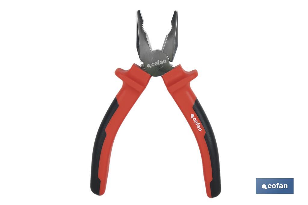 Reinforced combination pliers | Electrician pliers with ergonomic handle | Size: 200mm - Cofan