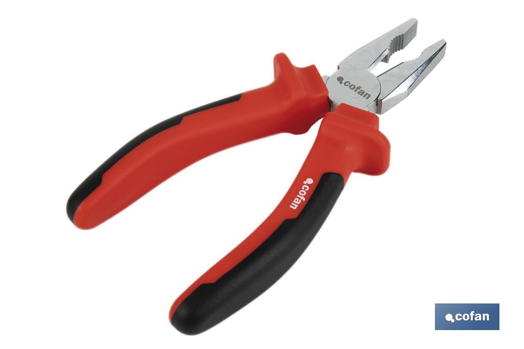 Reinforced combination pliers | Electrician pliers with ergonomic handle | Size: 200mm - Cofan