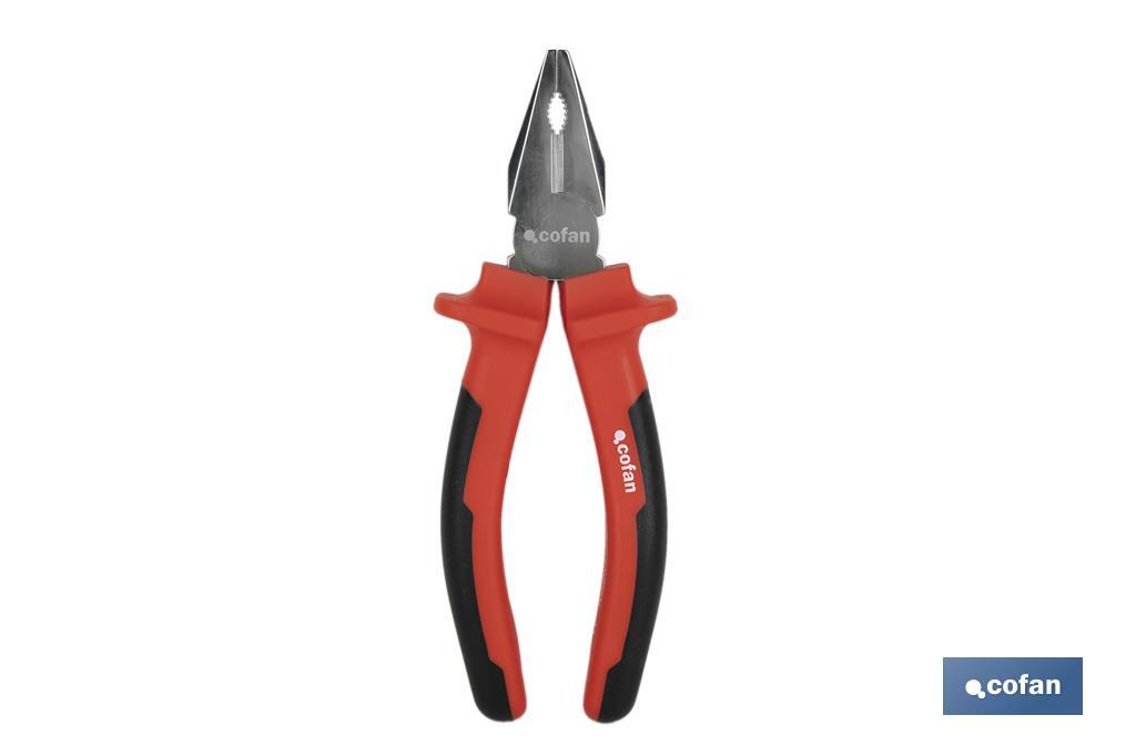 Reinforced combination pliers | Electrician pliers with ergonomic handle | Size: 200mm - Cofan