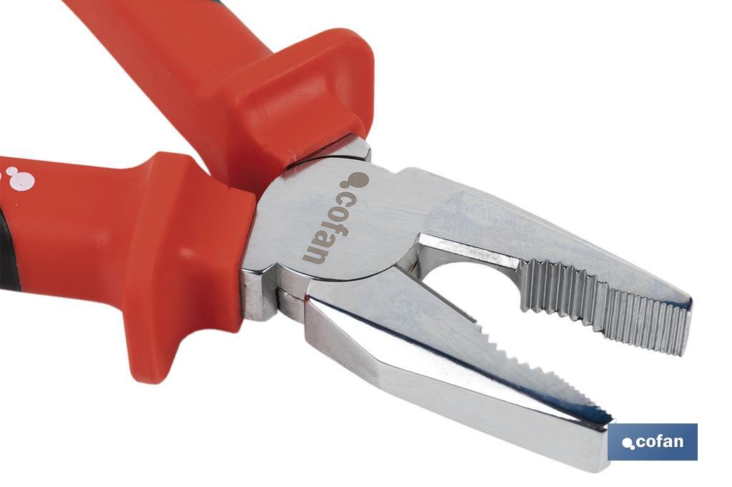 Reinforced combination pliers | Electrician pliers with ergonomic handle | Size: 200mm - Cofan