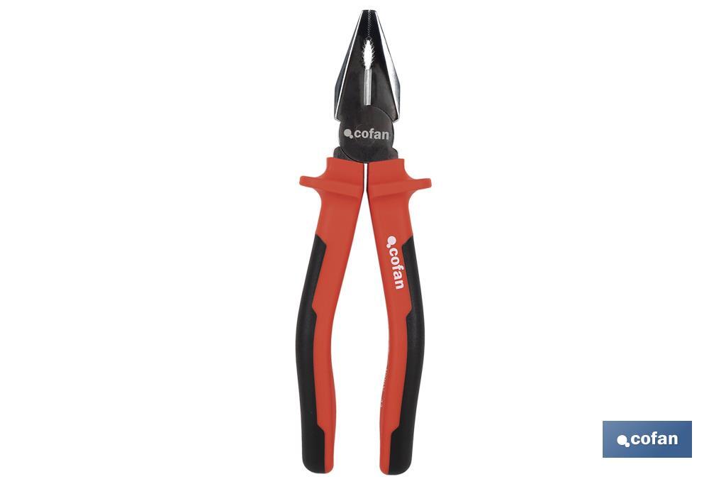 Reinforced combination pliers | Electrician pliers with ergonomic handle | Size: 200mm - Cofan