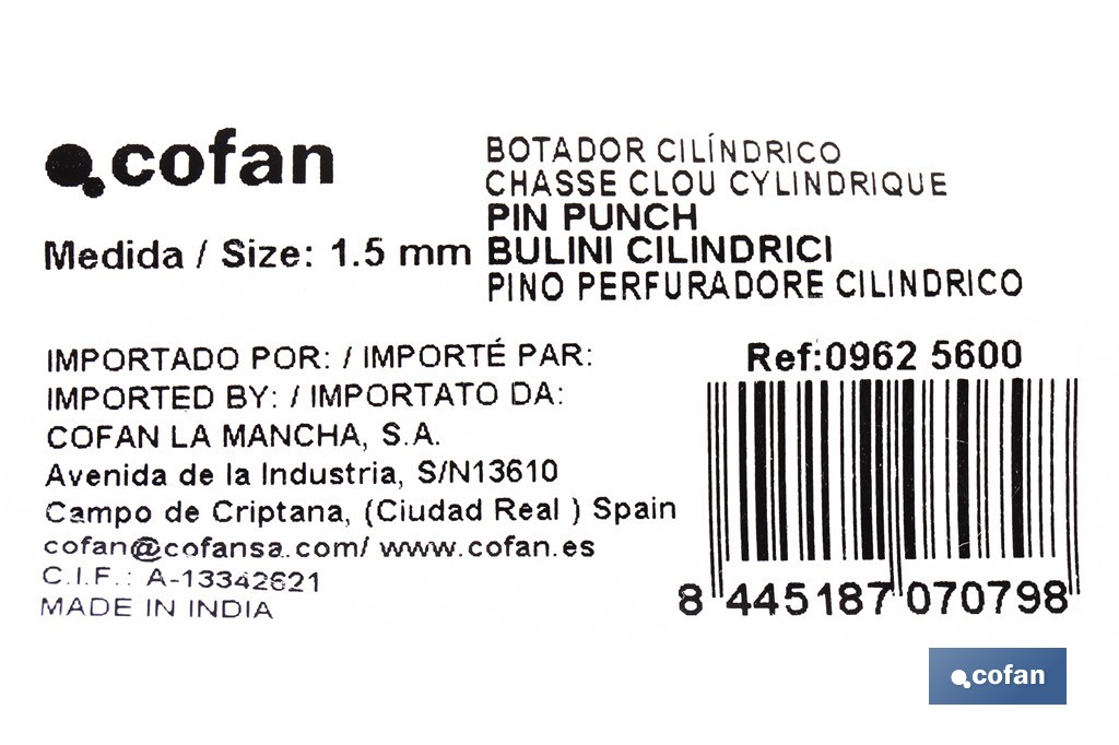 Perfuradores cilíndricos - Cofan
