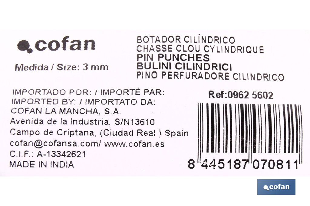 Perfuradores cilíndricos - Cofan