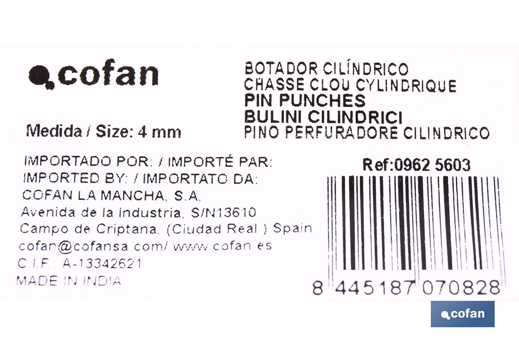 Perfuradores cilíndricos - Cofan