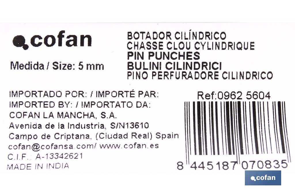 Perfuradores cilíndricos - Cofan