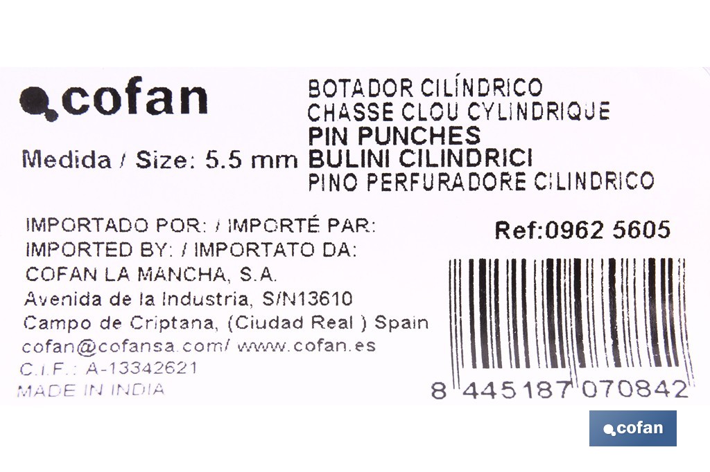 Perfuradores cilíndricos - Cofan