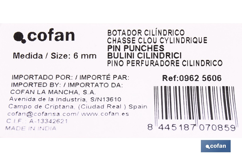 Perfuradores cilíndricos - Cofan