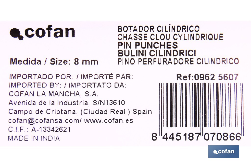 Perfuradores cilíndricos - Cofan