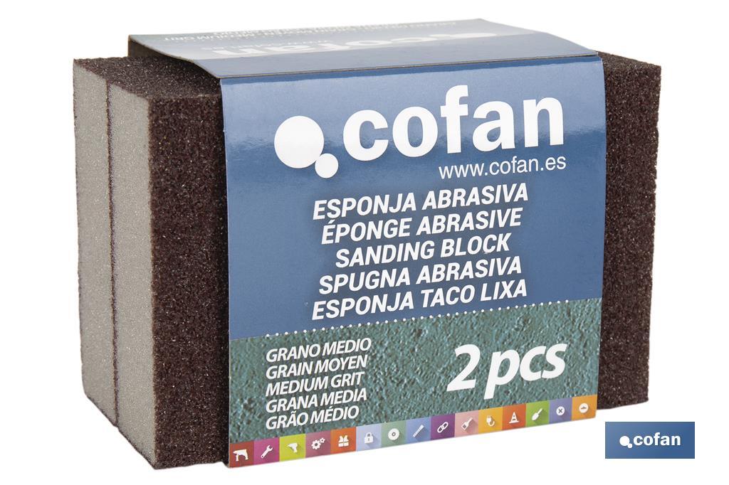 Sanding sponge "Medium Grain" - Cofan