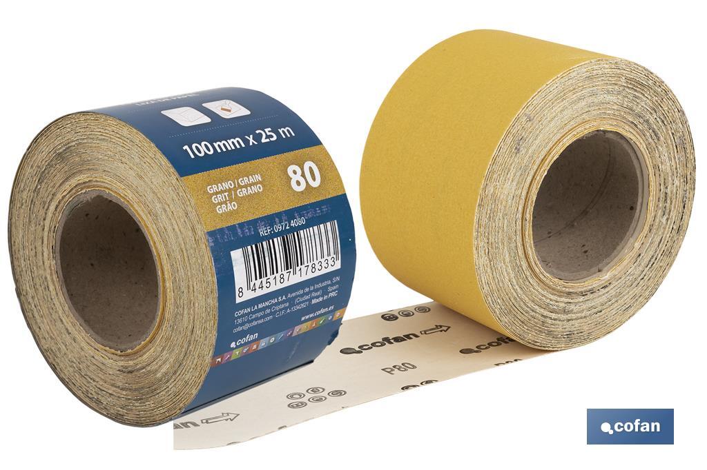 Rollo Lija Papel "Amarillo" - Cofan