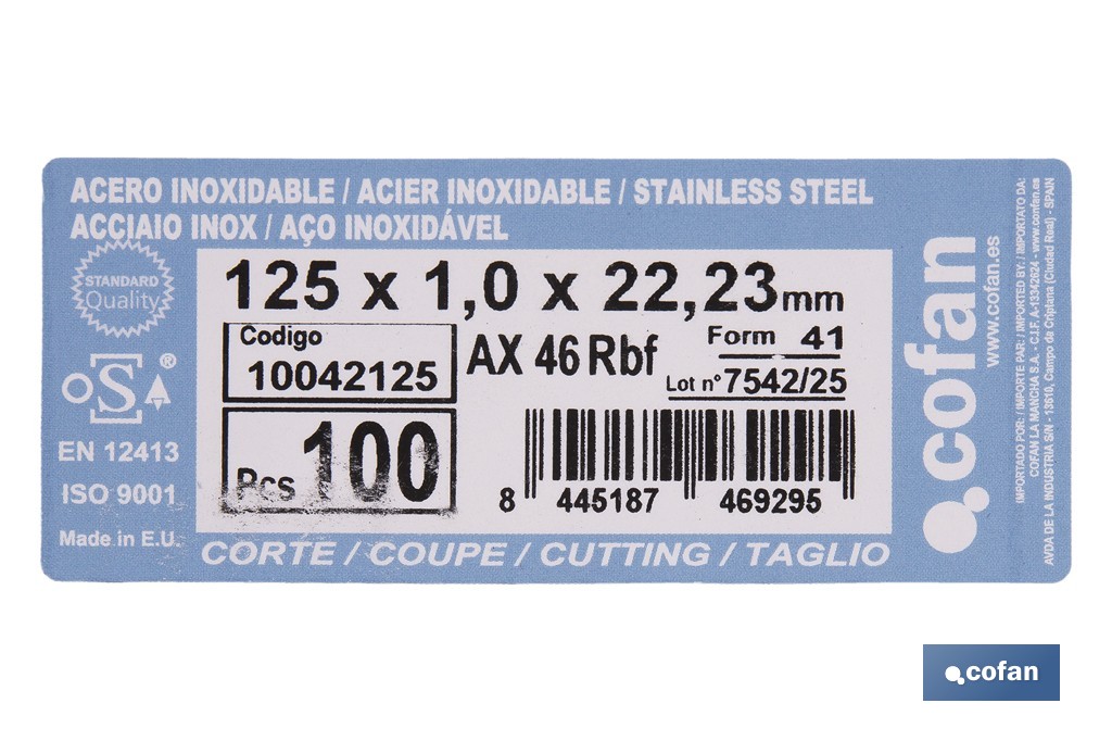 Gamme bleue standard - Cofan