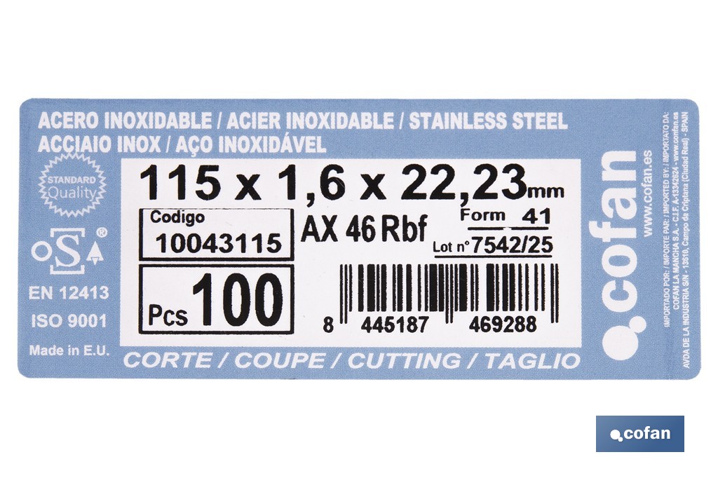 Gamme bleue standard - Cofan
