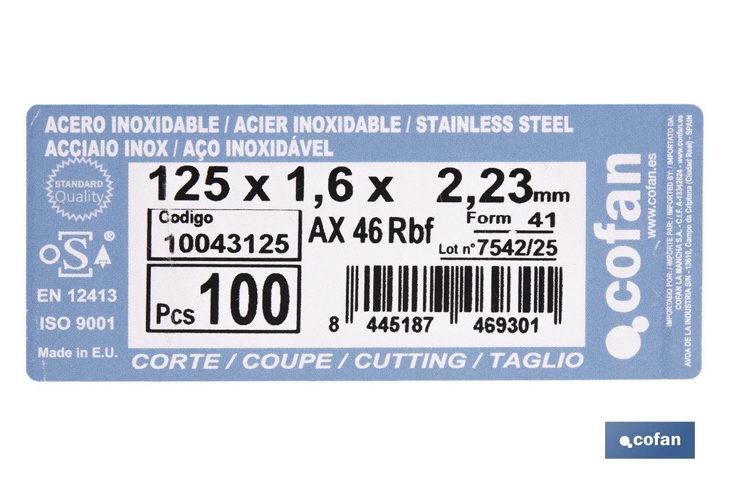 Gamme bleue standard - Cofan