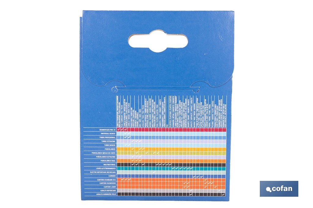 Disco de corte segmentado ventilado | Para ladrillo y hormigón | Corte en seco | Disponible en diferentes medidas - Cofan