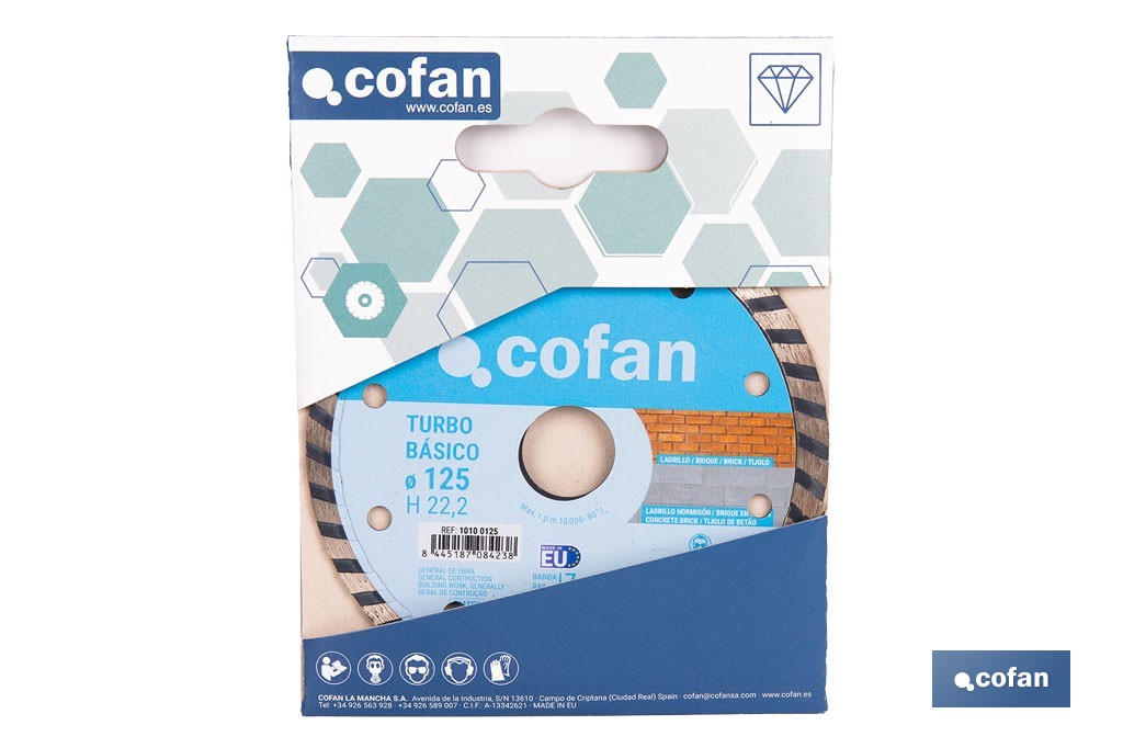 Diamond discs "general construction" base turbo - Cofan