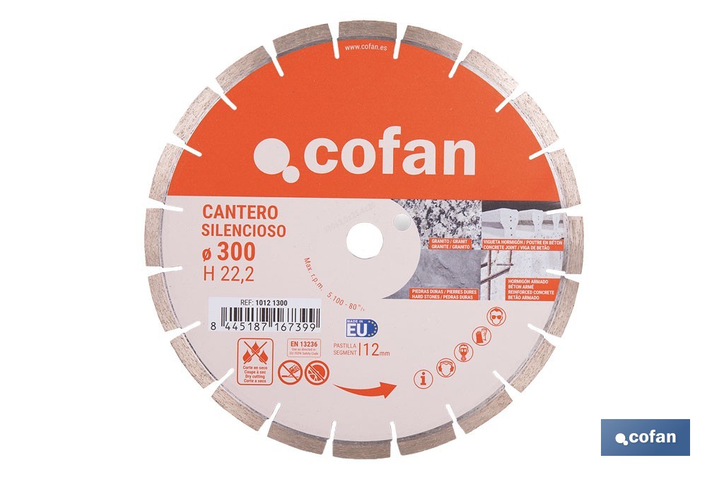 Silent segmented diamond disc - Cofan
