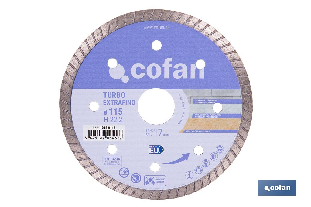 Diamon discs "Extra thin" special for porcellanic material - Cofan