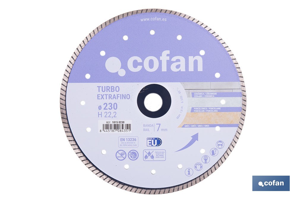 Diamon discs "Extra thin" special for porcellanic material - Cofan