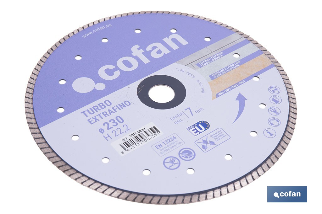 Diamon discs "Extra thin" special for porcellanic material - Cofan
