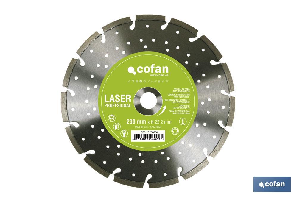 Professional diamond discs "long life" - Cofan