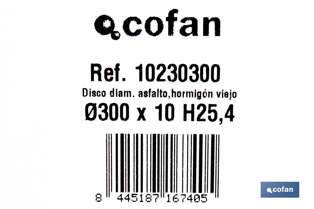 Diamond disc for old concrete and asphalt - Cofan