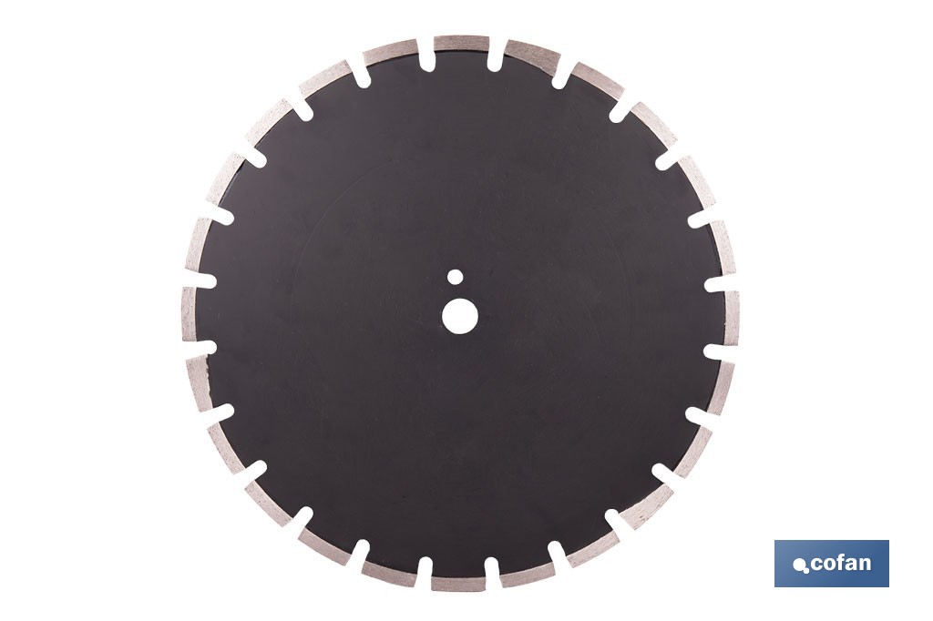 Disco de diamante reforzado soldado por láser | Corte húmedo en asfalto y hormigón abrasivo | Disponible en diferentes medidas - Cofan