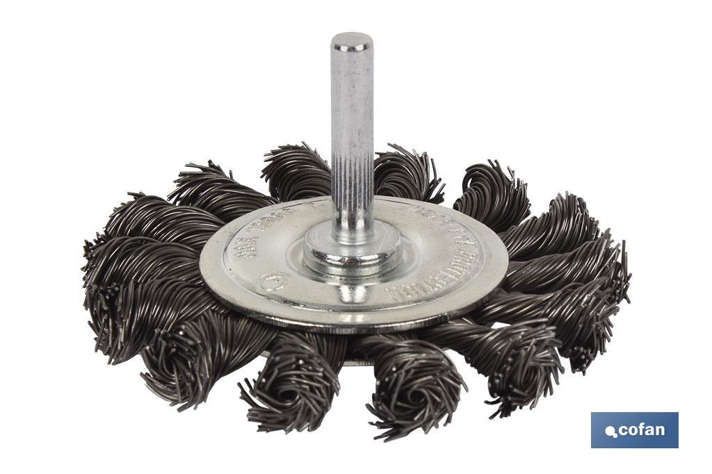 Steel shaft mounted circular brush - Cofan