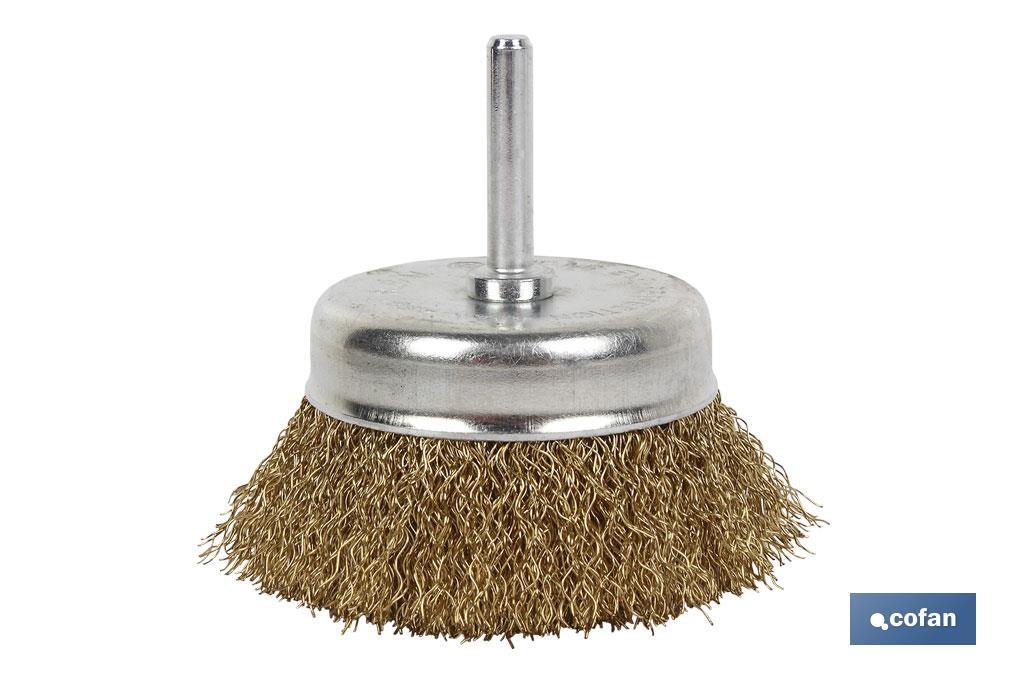 Brosse fil ondulé, acier laiton - Cofan