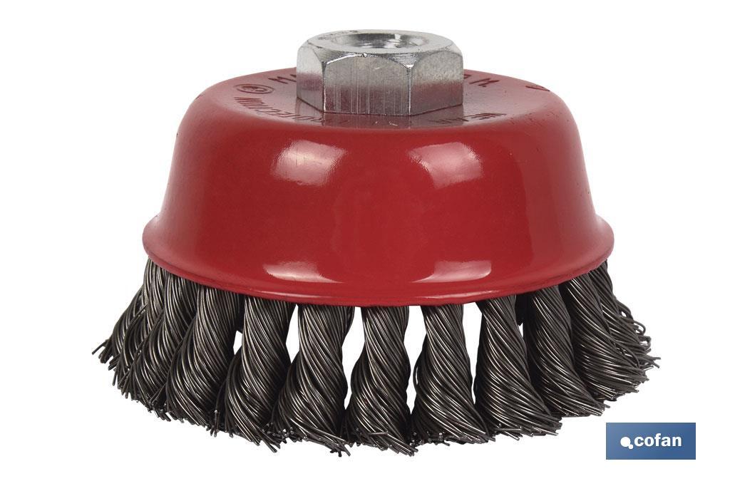 Brosse fil tressé M14 Acier - Cofan