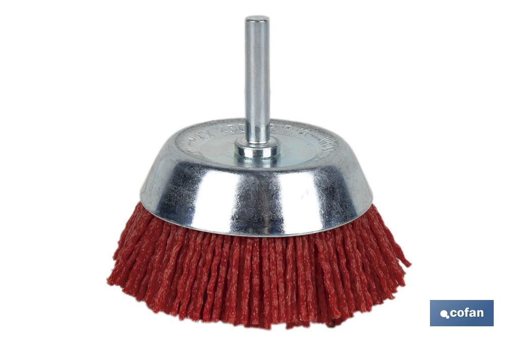 Nylon cup brush | With nylon filaments | Available in different sizes | Suitable for polishing, grinding, removing rust, etc. - Cofan