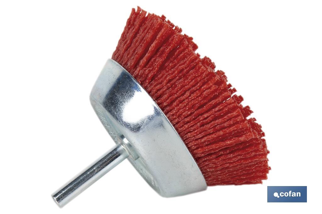 Nylon cup brush | With nylon filaments | Available in different sizes | Suitable for polishing, grinding, removing rust, etc. - Cofan