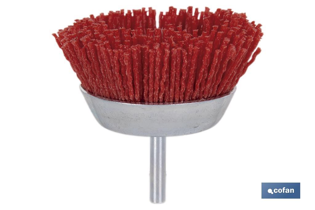 Nylon cup brush | With nylon filaments | Available in different sizes | Suitable for polishing, grinding, removing rust, etc. - Cofan