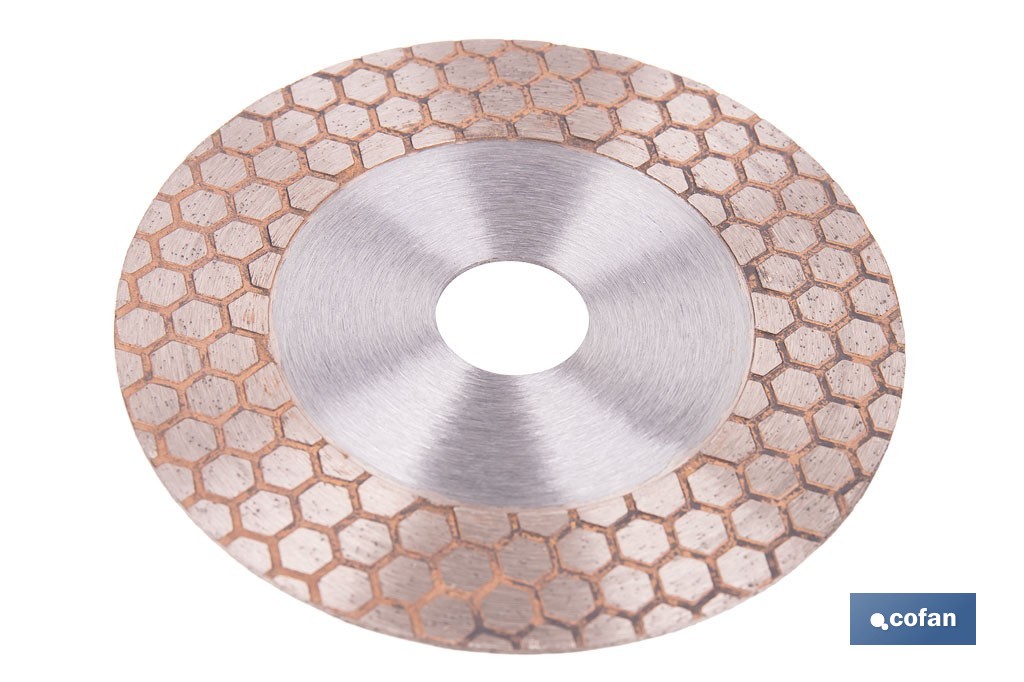 Disco porcelánico para corte, lijado y desbaste | Corte en seco de cerámica, porcelánico y gres | Disponible en diferentes medidas - Cofan