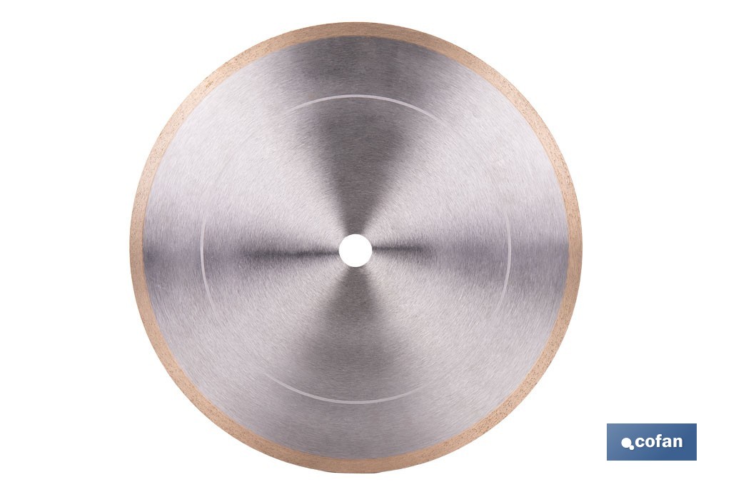 Disco porcelánico para máquinas de mesa Ø350 mm | Corte húmedo en cerámica, gres porcelánico y mármol - Cofan