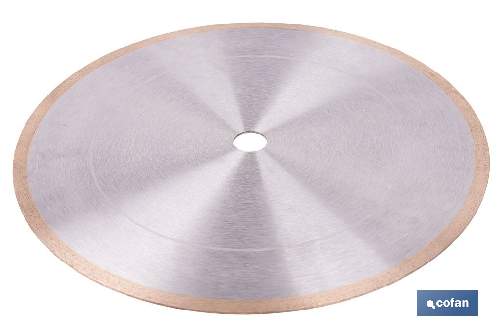 Disco porcelánico para máquinas de mesa Ø350 mm | Corte húmedo en cerámica, gres porcelánico y mármol - Cofan