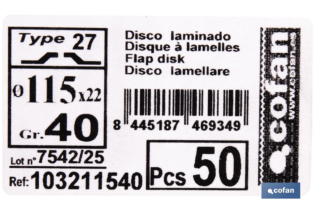 Discos Laminados Estándar Plano - Cofan