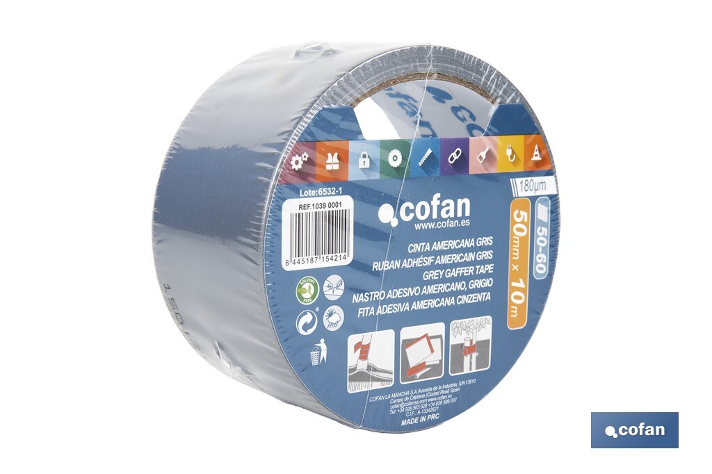 Grey gaffer tape - Cofan