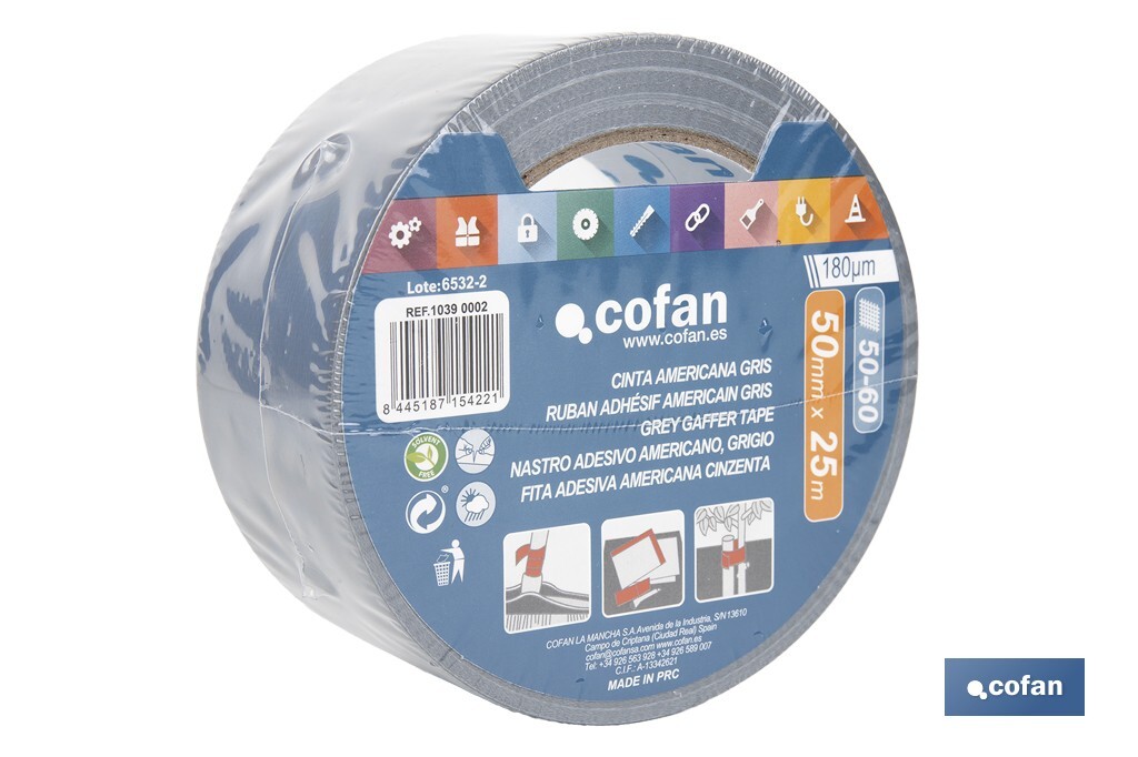 Fita Americana Cinzenta - Cofan
