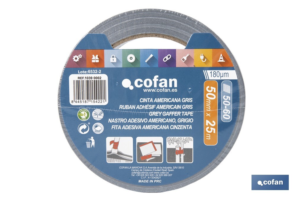 Fita Americana Cinzenta - Cofan