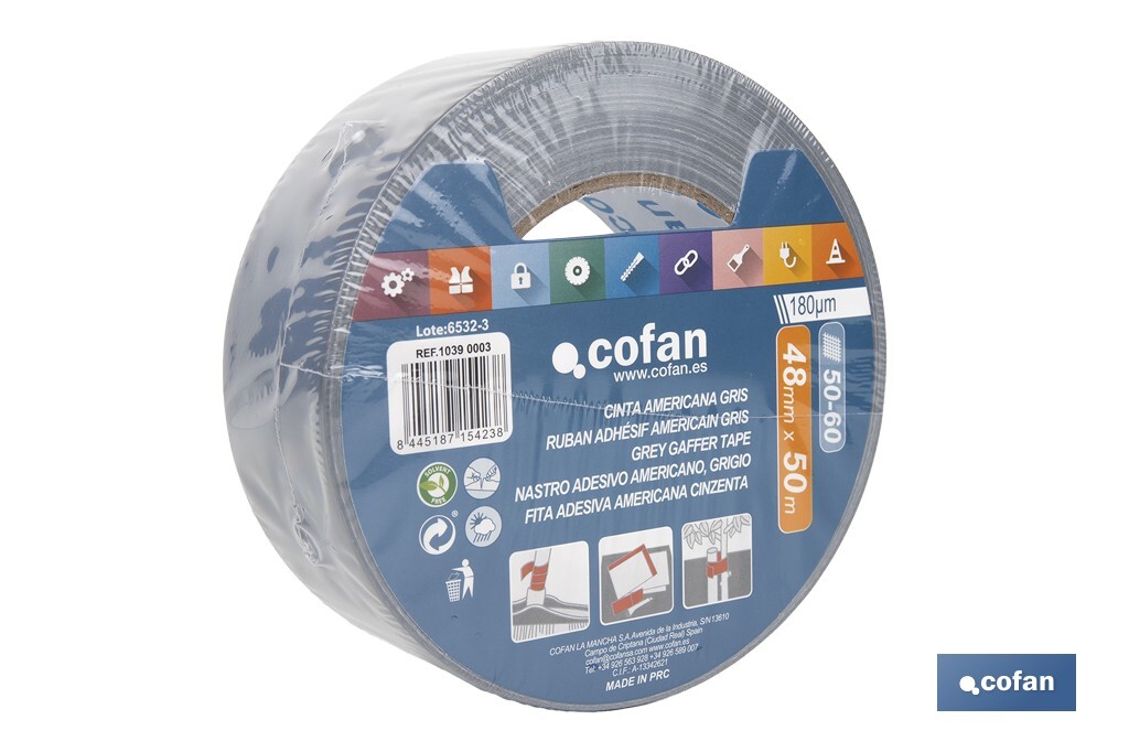 Fita Americana Cinzenta - Cofan